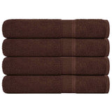 Serviettes 4 pcs marron 100x200 cm 360 g/m² 100% coton