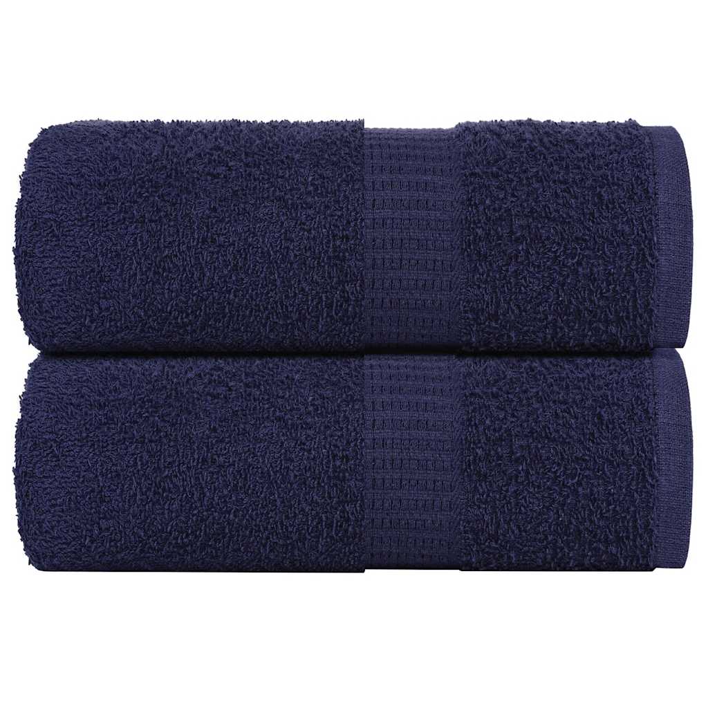 Face towels 2 pcs navy blue 30x30 cm 100% cotton