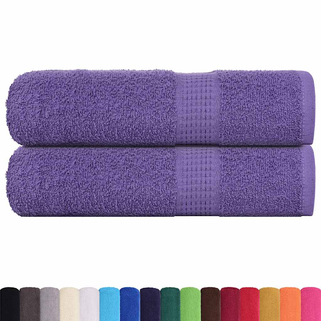 Serviettes de bain 2 pcs violet 100x150 cm 360 g/m² 100% coton