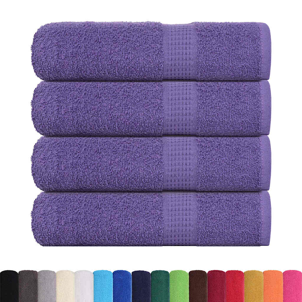 Serviettes de bain 4 pcs violet 100x150 cm 360 g/m² 100% coton