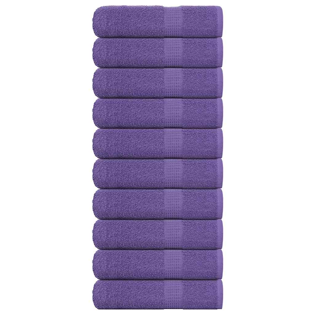 Serviettes de bain 10 pcs violet 100x150 cm 360 g/m² 100% coton