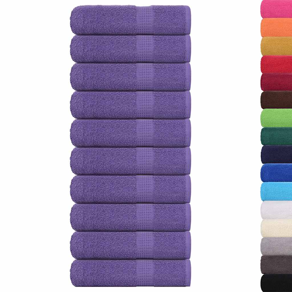 Serviettes de bain 10 pcs violet 100x150 cm 360 g/m² 100% coton