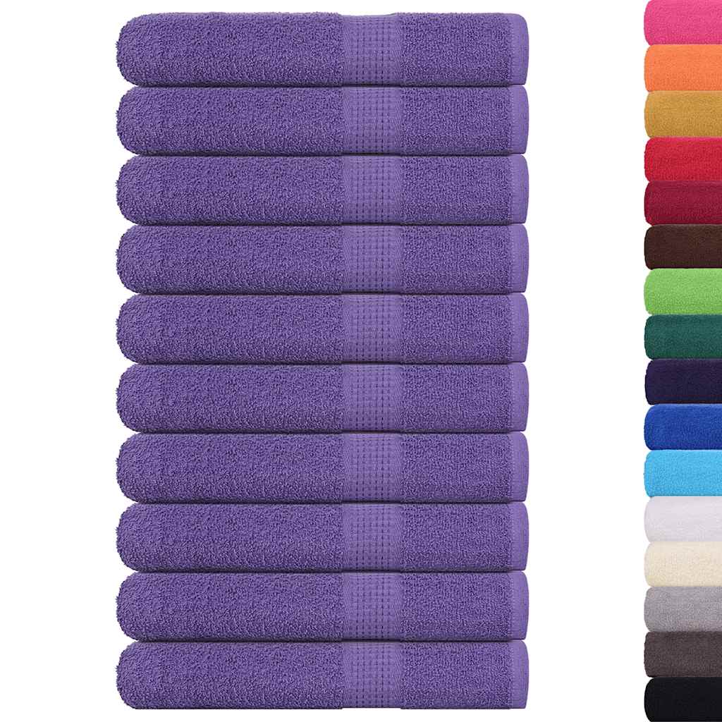 Sauna towels 10 pcs purple 80x200 cm 360 g/m² 100% cotton