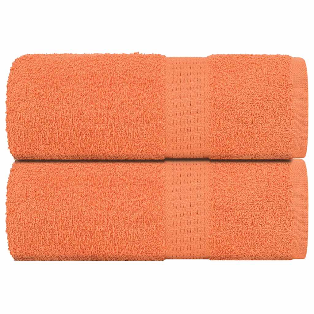 Face towels 2 pcs orange 30x30 cm 360 g/m² 100% cotton