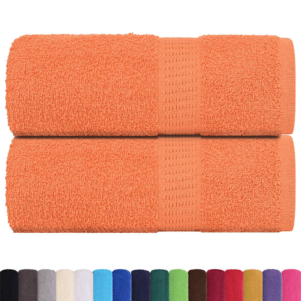 Face towels 2 pcs orange 30x30 cm 360 g/m² 100% cotton