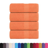 Serviettes de visage 4 pcs orange 30x30 cm 360 g/m² 100% coton