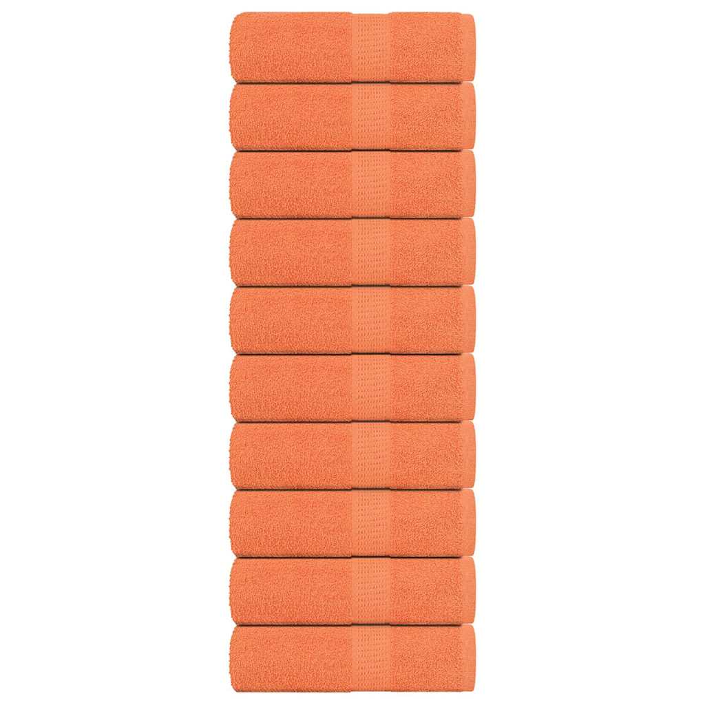 Gesichtstücher 10 Stück orange 30x30 cm 360 g/m² 100 % Baumwolle