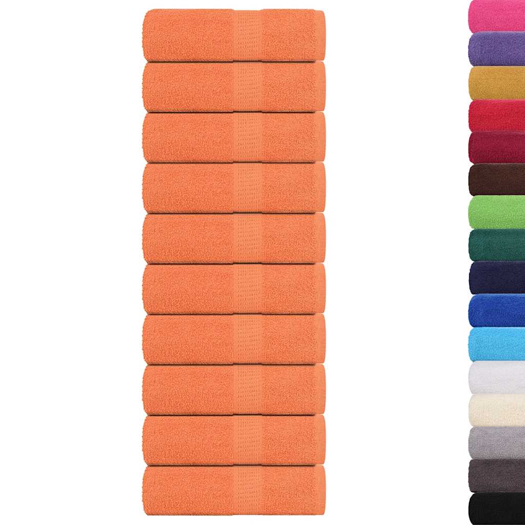 Gesichtstücher 10 Stück orange 30x30 cm 360 g/m² 100 % Baumwolle