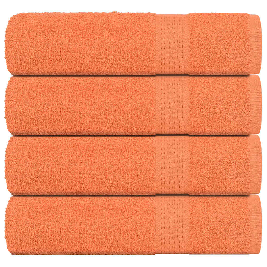 Essuie-mains 4 pcs orange 50x100 cm 360 g/m² 100% coton