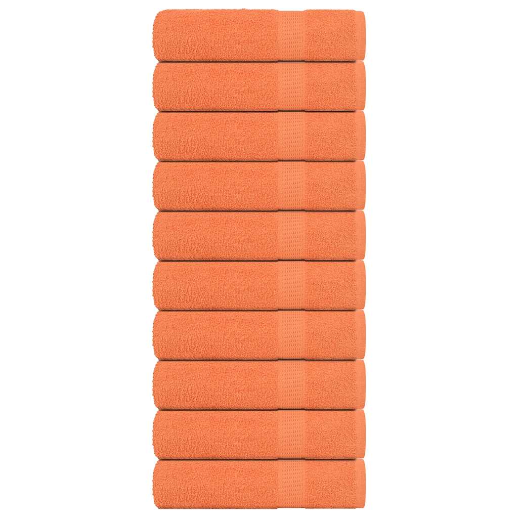 Essuie-mains 10 pcs orange 50x100 cm 360 g/m² 100% coton