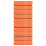 Serviettes de douche 10pcs orange 70x140 cm 360 g/m² 100% coton