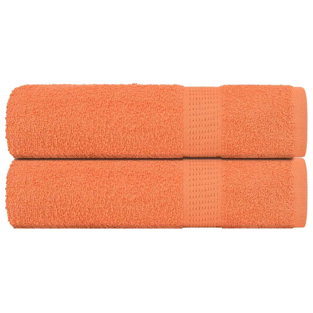 Serviettes de bain 2 pcs orange 100x150 cm 360 g/m² 100% coton