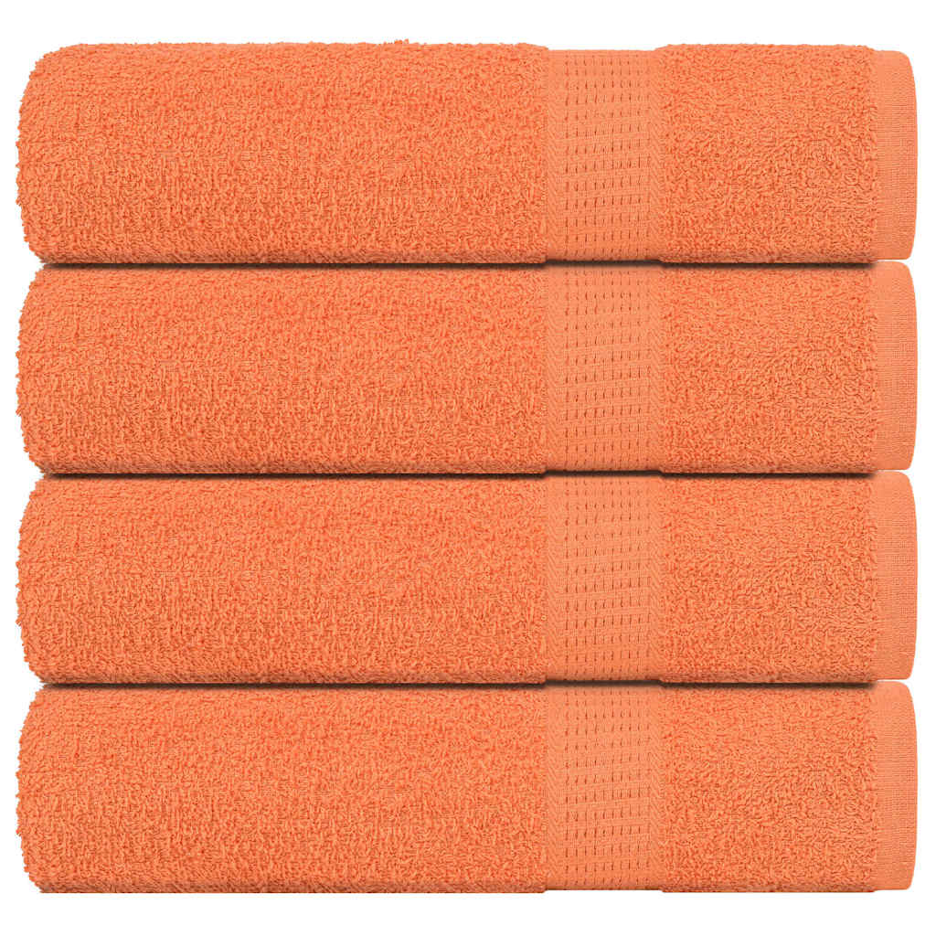 Serviettes de bain 4 pcs orange 100x150 cm 360 g/m² 100% coton