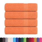 Serviettes de bain 4 pcs orange 100x150 cm 360 g/m² 100% coton