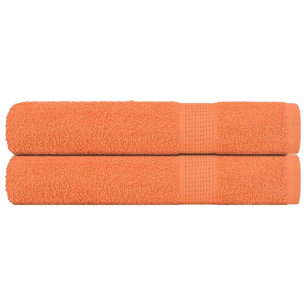 Saunatücher 2 Stück orange 80x200 cm 360 g/m² 100 % Baumwolle