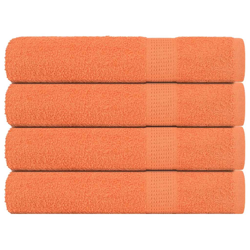 Serviettes de sauna 4 pcs orange 80x200 cm 360 g/m² 100% coton