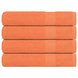 Serviettes de sauna 4 pcs orange 80x200 cm 360 g/m² 100% coton