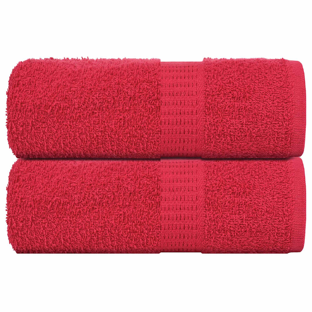 Serviettes de visage 2 pcs rouge 30x30 cm 360 g/m² 100% coton