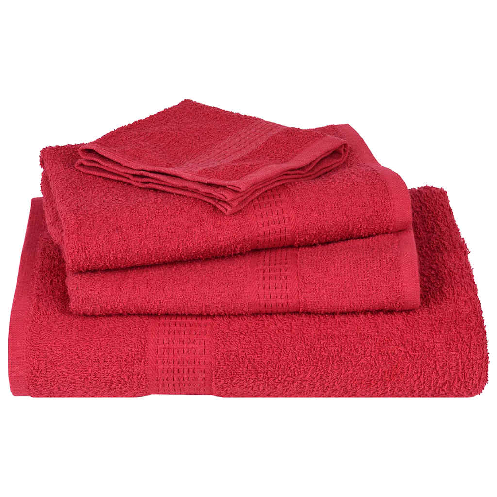 Serviettes de visage 2 pcs rouge 30x30 cm 360 g/m² 100% coton