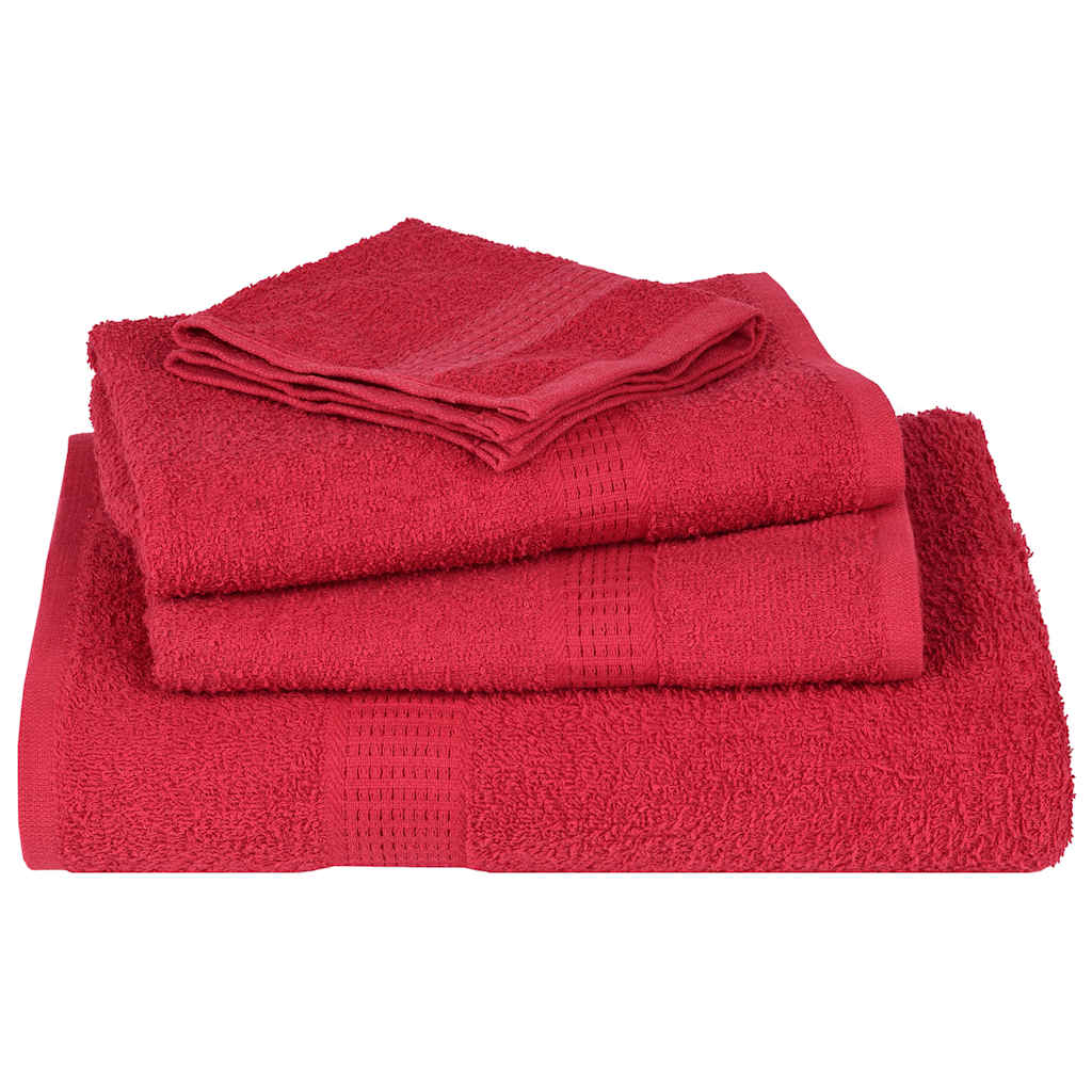 Serviettes d'invité 10 pcs rouge 30x50 cm 360 g/m² 100% coton