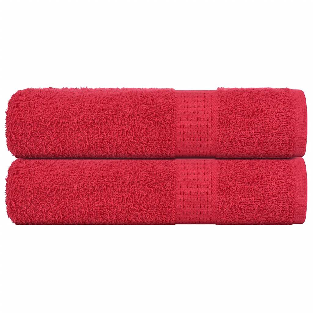 Handtuch 2 Stück rot 50x100 cm 360 g/m² 100 % Baumwolle