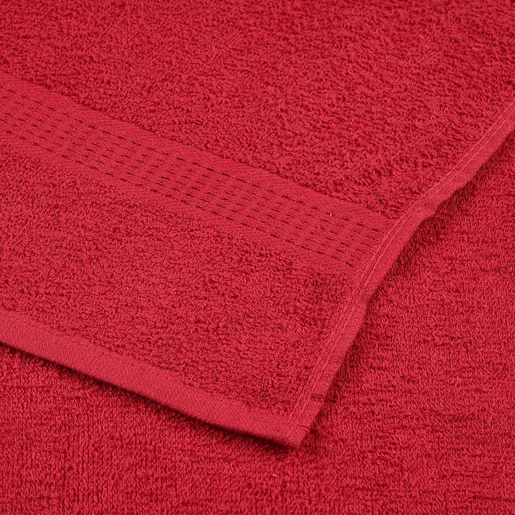 Serviettes de douche 4 pcs rouge 70x140 cm 360 g/m² 100% coton