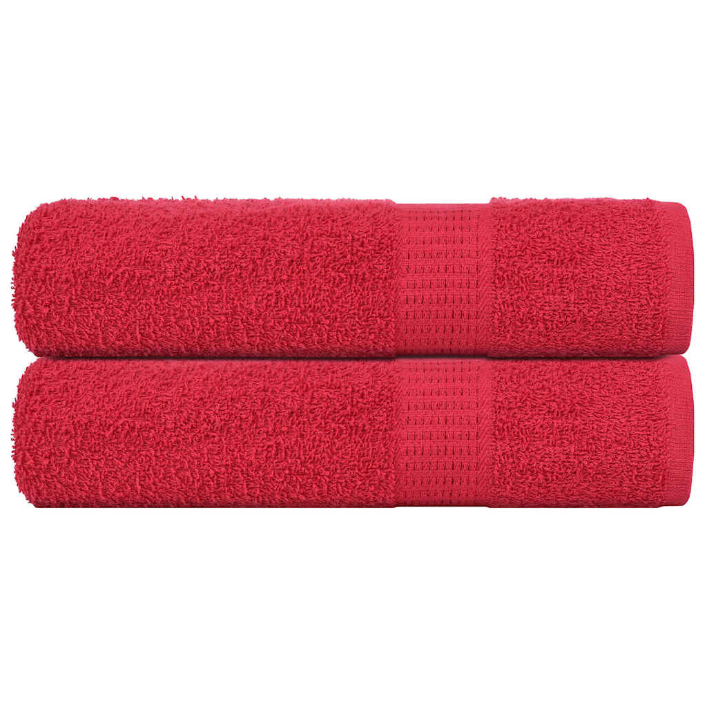 Serviettes de bain 2 pcs rouge 100x150 cm 360 g/m² 100% coton