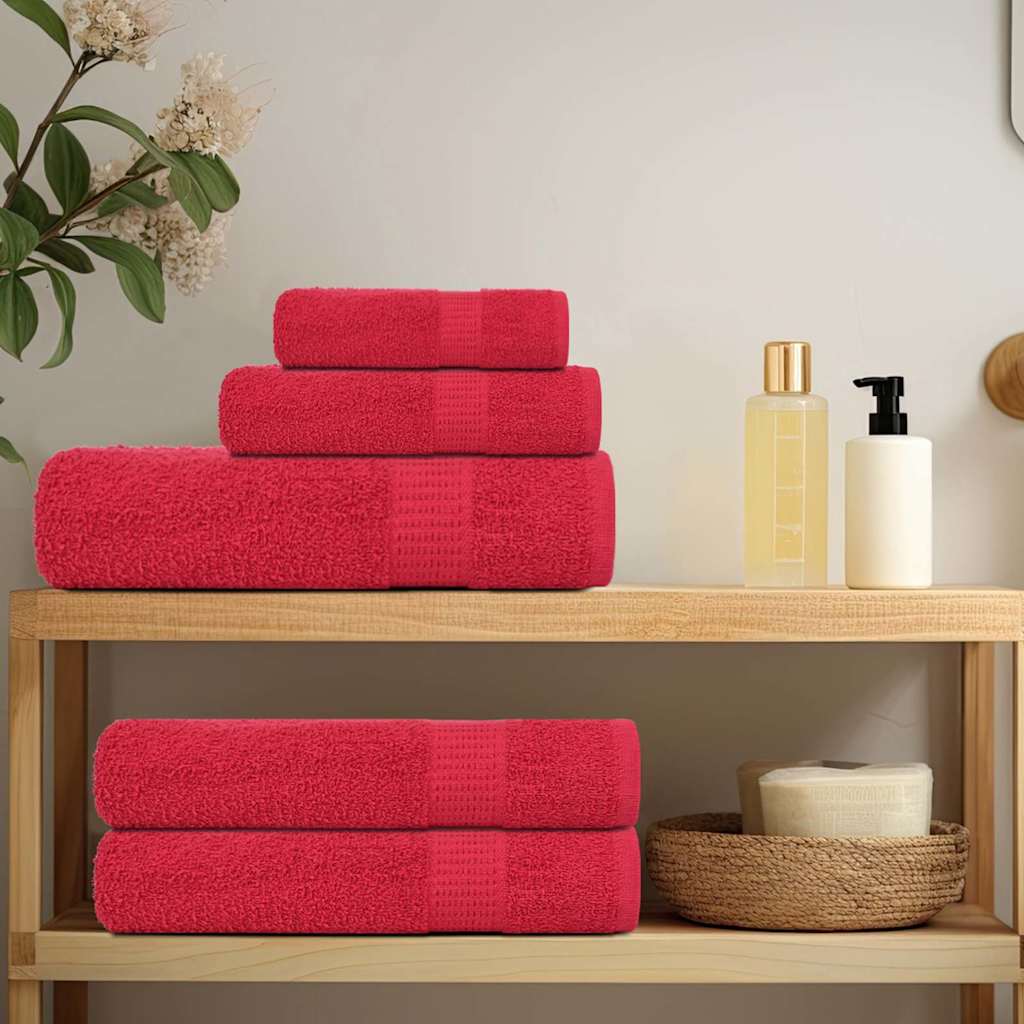 Serviettes de bain 2 pcs rouge 100x150 cm 360 g/m² 100% coton