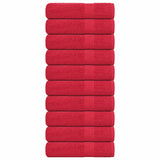 Bath towels 10 pcs red 100x150 cm 360 g/m² 100% cotton