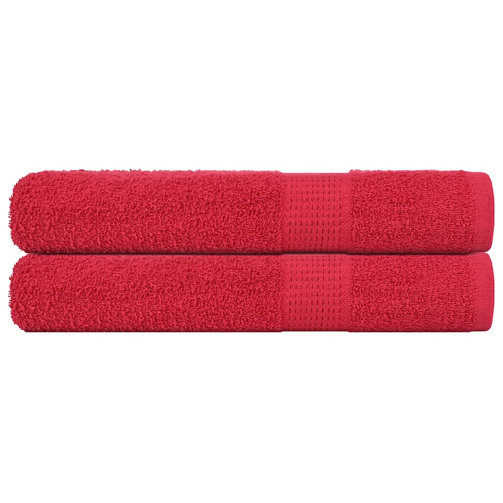 Serviettes de sauna 2 pcs rouge 80x200 cm 360 g/m² 100% coton