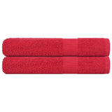 Serviettes de sauna 2 pcs rouge 80x200 cm 360 g/m² 100% coton