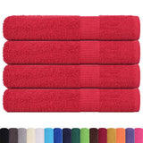 Serviettes de sauna 4 pcs rouge 80x200 cm 360 g/m² 100% coton