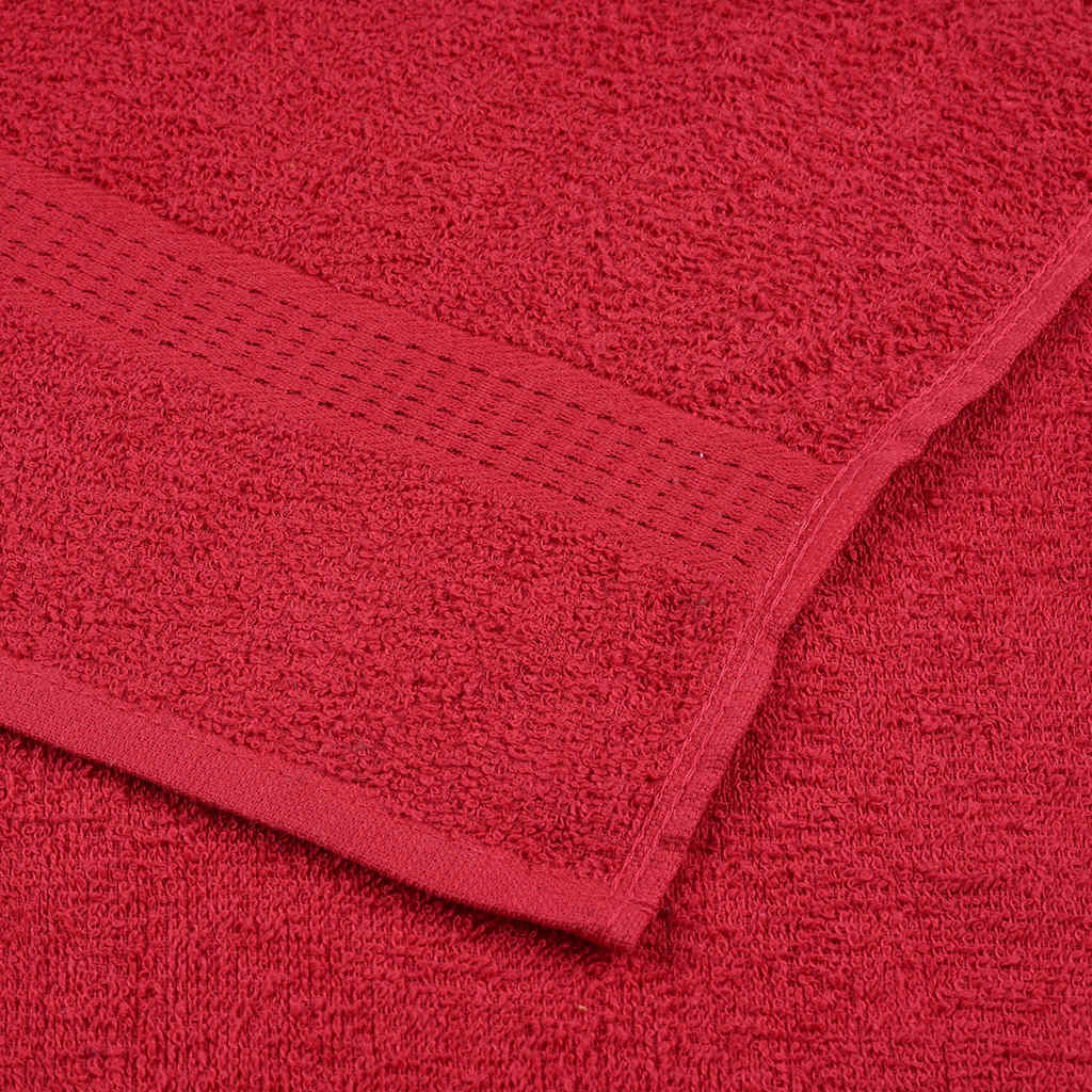 Serviettes de sauna 10 pcs rouge 80x200 cm 360 g/m² 100% coton