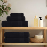 Guest towels 10 pcs black 30x50 cm 360 g/m² 100% cotton