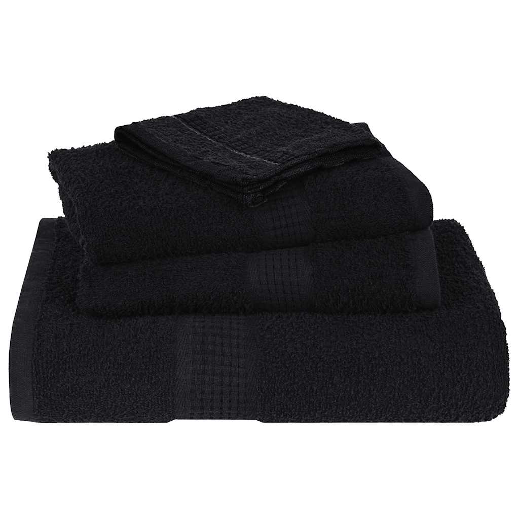 Hand towels 2 pcs black 50x100 cm 360 g/m² 100% cotton