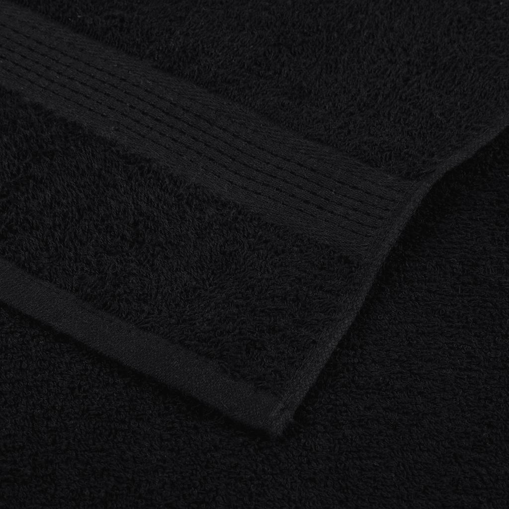 Hand towels 2 pcs black 50x100 cm 360 g/m² 100% cotton