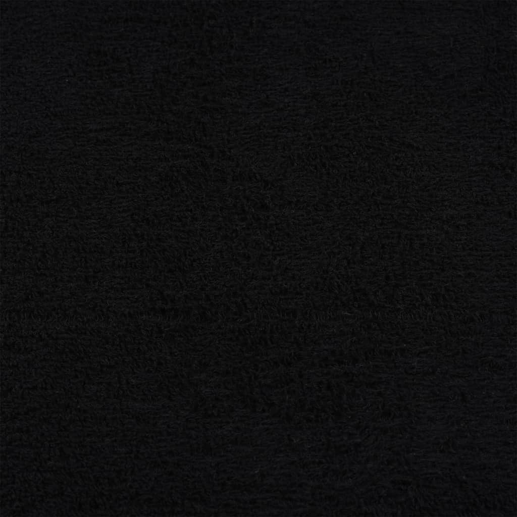 Essuie-mains 10 pcs noir 50x100 cm 360 g/m² 100% coton