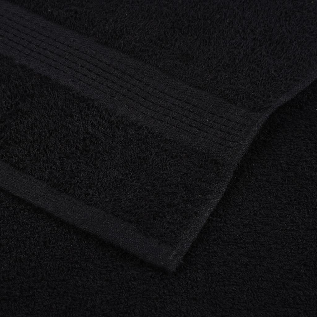 Serviettes de douche 2 pcs noir 70x140 cm 360 g/m² 100% coton