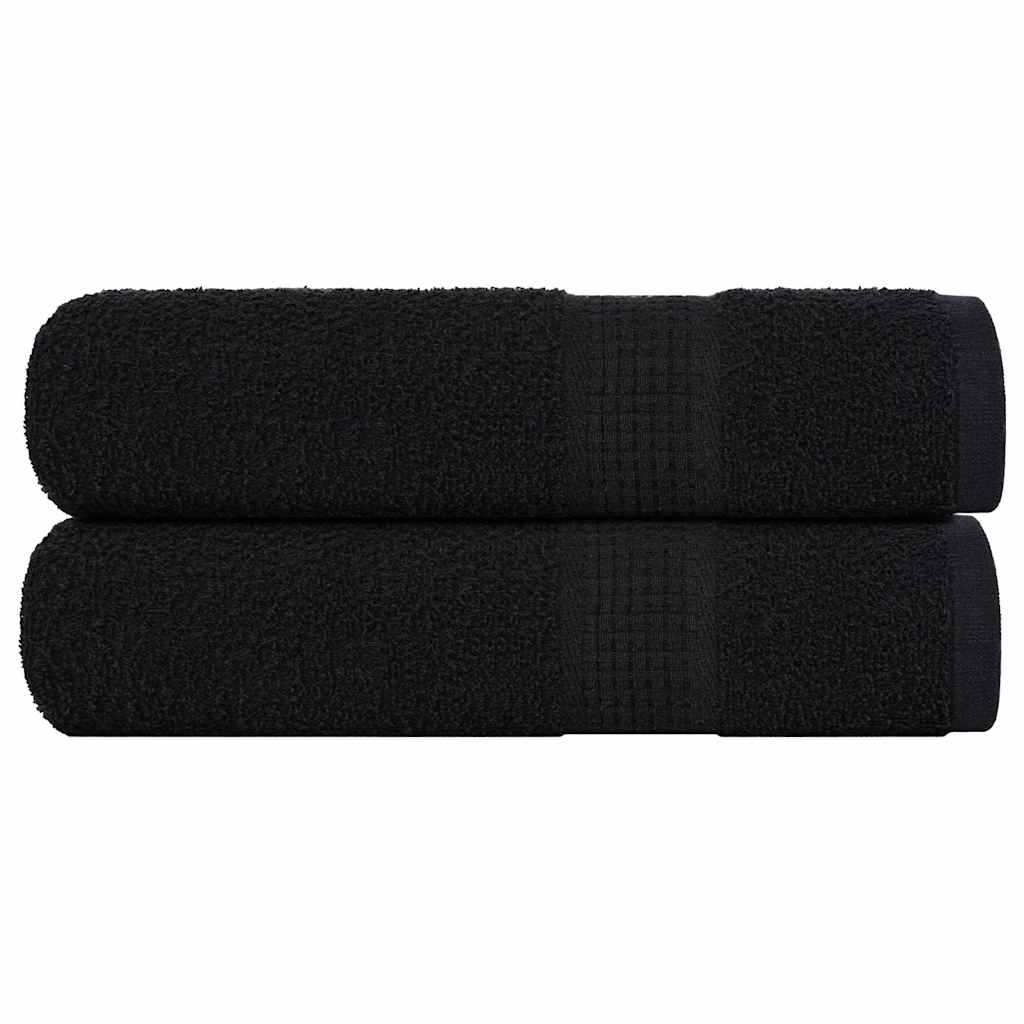 Serviettes de bain 2 pcs noir 100x150 cm 360 g/m² 100% coton