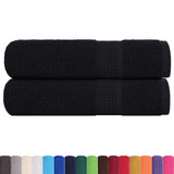 Serviettes de bain 2 pcs noir 100x150 cm 360 g/m² 100% coton