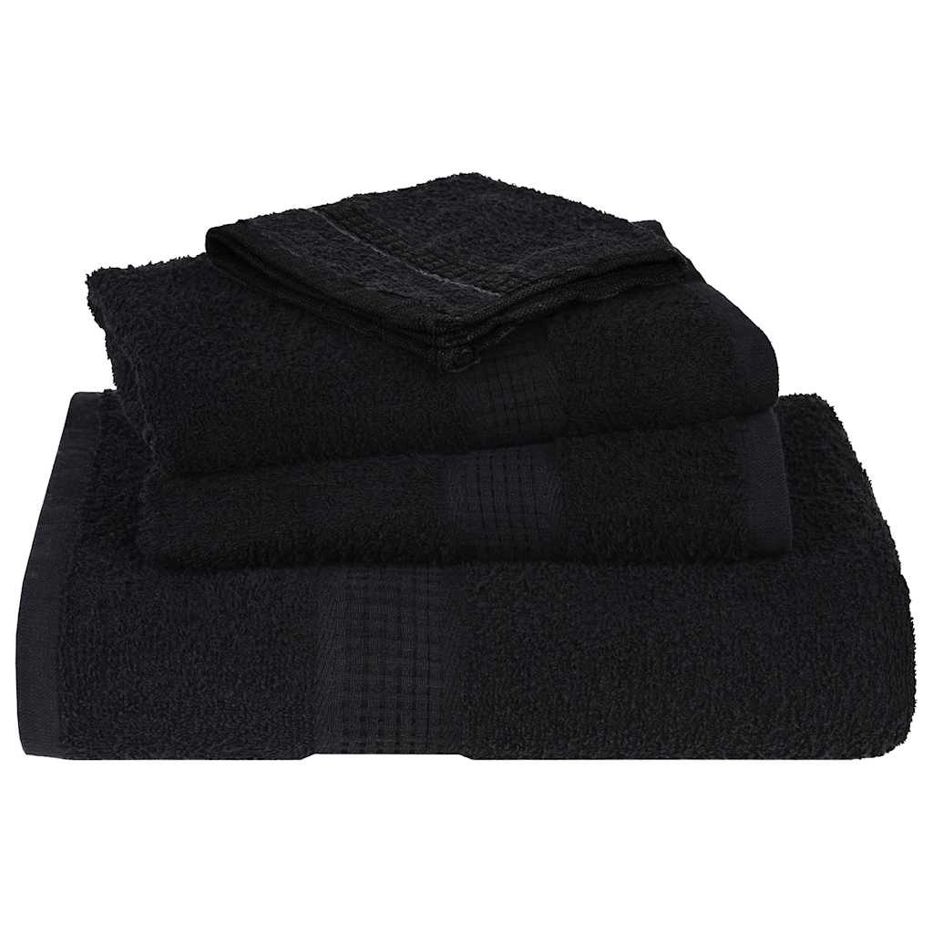 Bath towels 4 pcs black 100x150 cm 360 g/m² 100% cotton