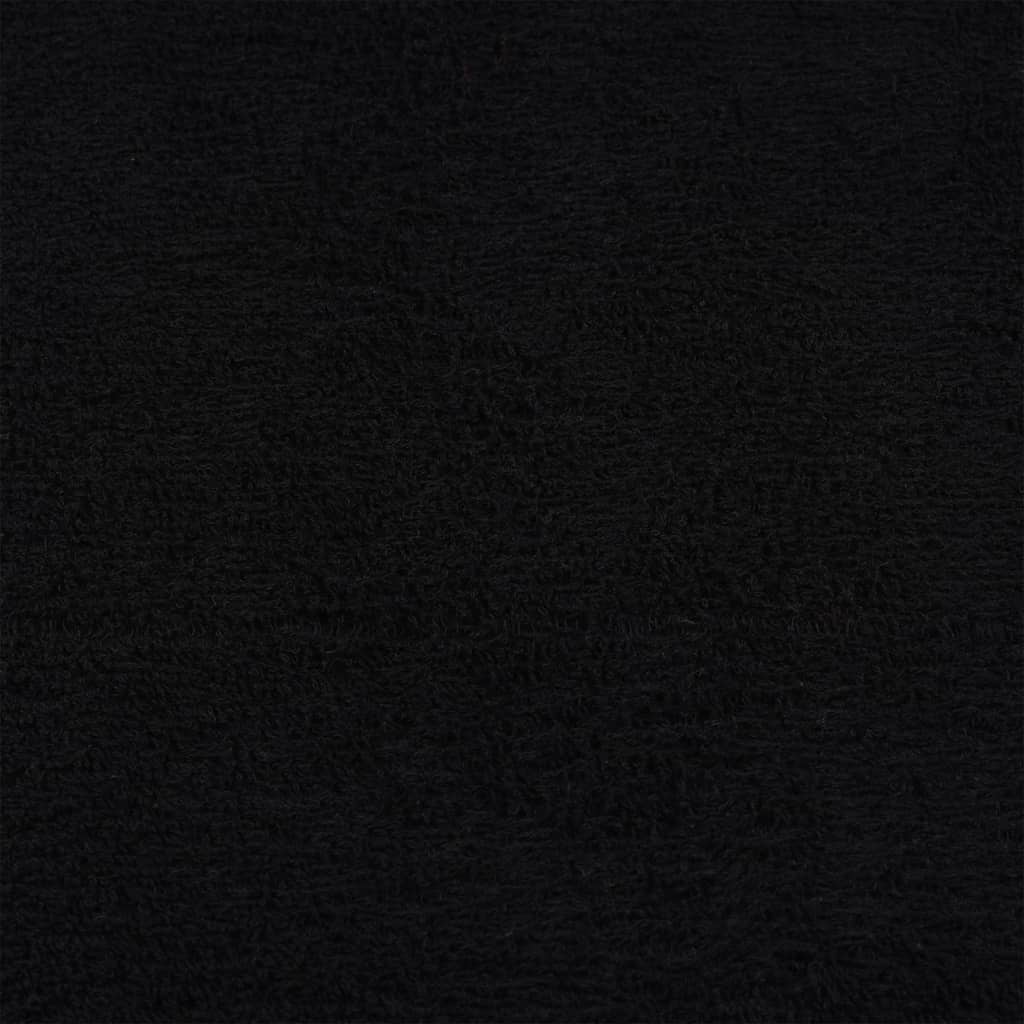 Serviettes de bain 10 pcs noir 100x150 cm 360 g/m² 100% coton