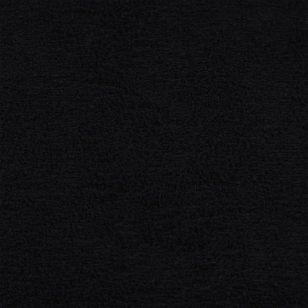 Serviettes de sauna 4 pcs noir 80x200 cm 360 g/m² 100% coton