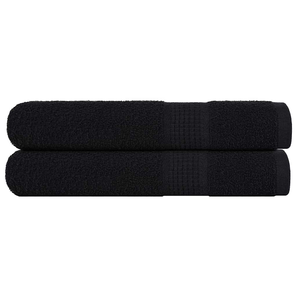 Serviettes 2 pcs noir 100x200 cm 360 g/m² 100% coton