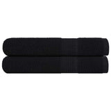 Serviettes 2 pcs noir 100x200 cm 360 g/m² 100% coton