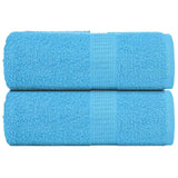 Serviettes de visage 2 pcs turquoise 30x30cm 360g/m² 100% coton