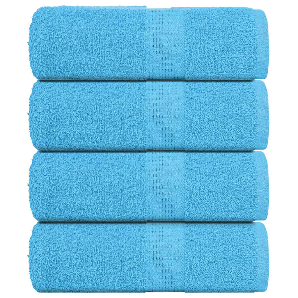 Serviettes de visage 4 pcs turquoise 30x30cm 360g/m² 100% coton