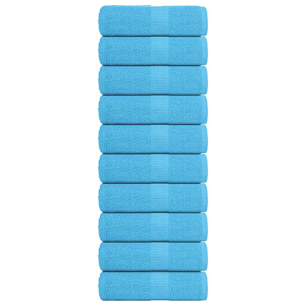 Guest towels 10 pcs turquoise 30x50cm 360g/m² 100% cotton