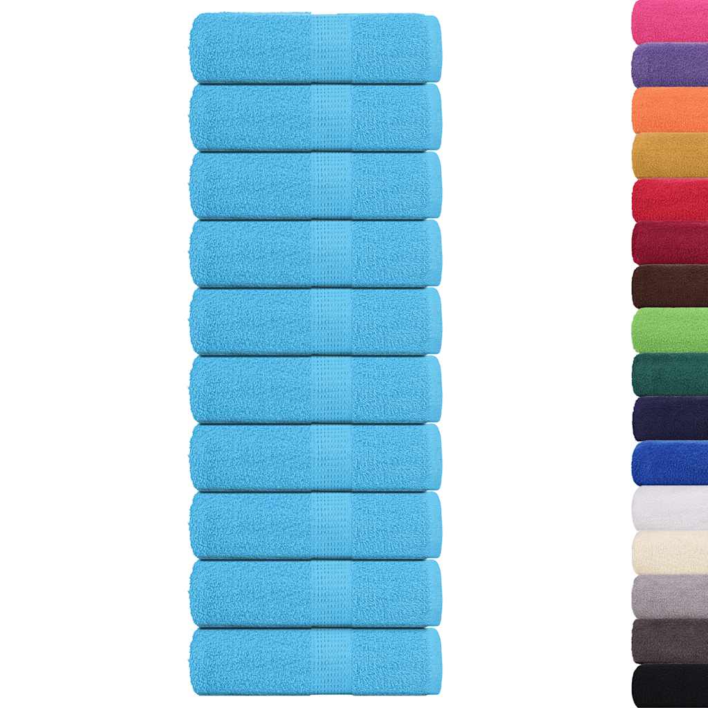 Guest towels 10 pcs turquoise 30x50cm 360g/m² 100% cotton