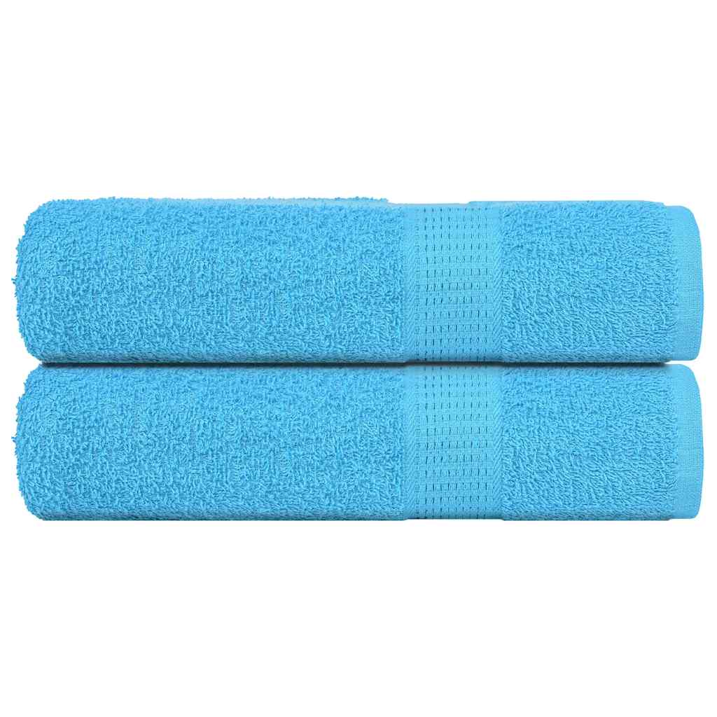 Essuie-mains 2 pcs turquoise 50x100 cm 360 g/m² 100% coton